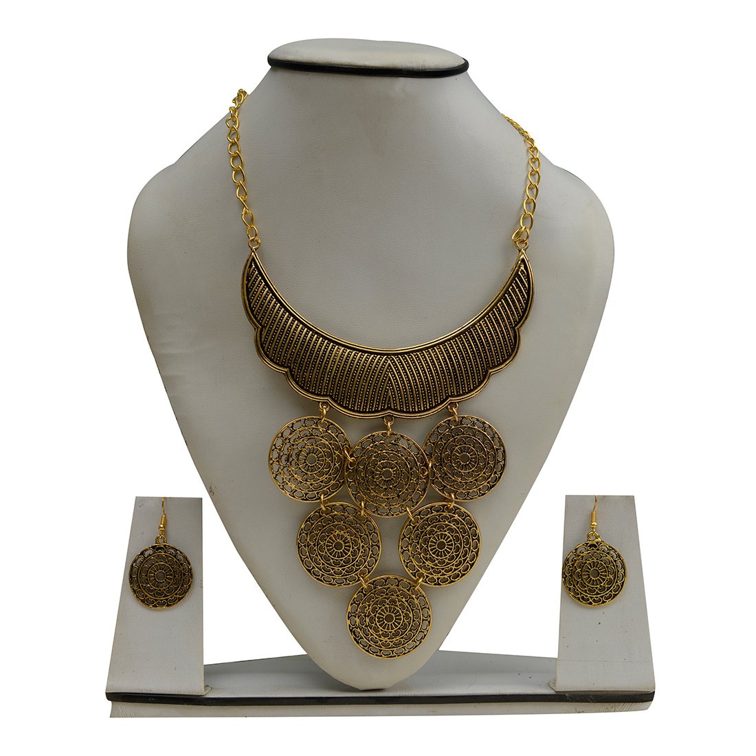 Oxidised Tribal Pendant Necklace