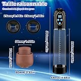 Pompa Pene Sex Toys per Uomo-Masturbatore Elettrico Ingranditore del Pene per Uomini,Masturbatore Maschile Realistico Sextoy con 6 Modalità di Aspirazione & Anelli fallici Giocattoli Sessuali Maschili - 7