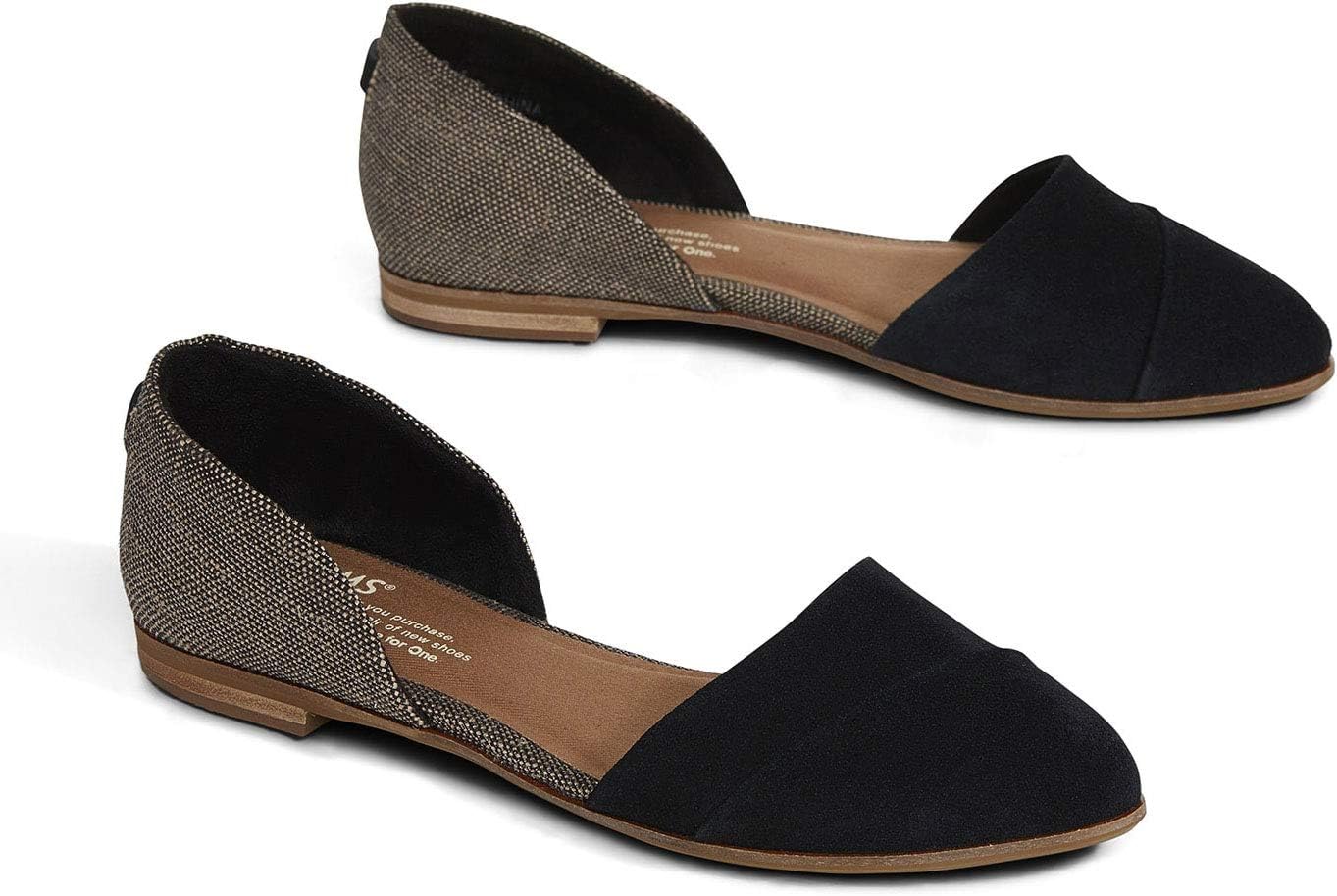 TOMS Women's Jutti D'Orsay Flats 8.5 Black