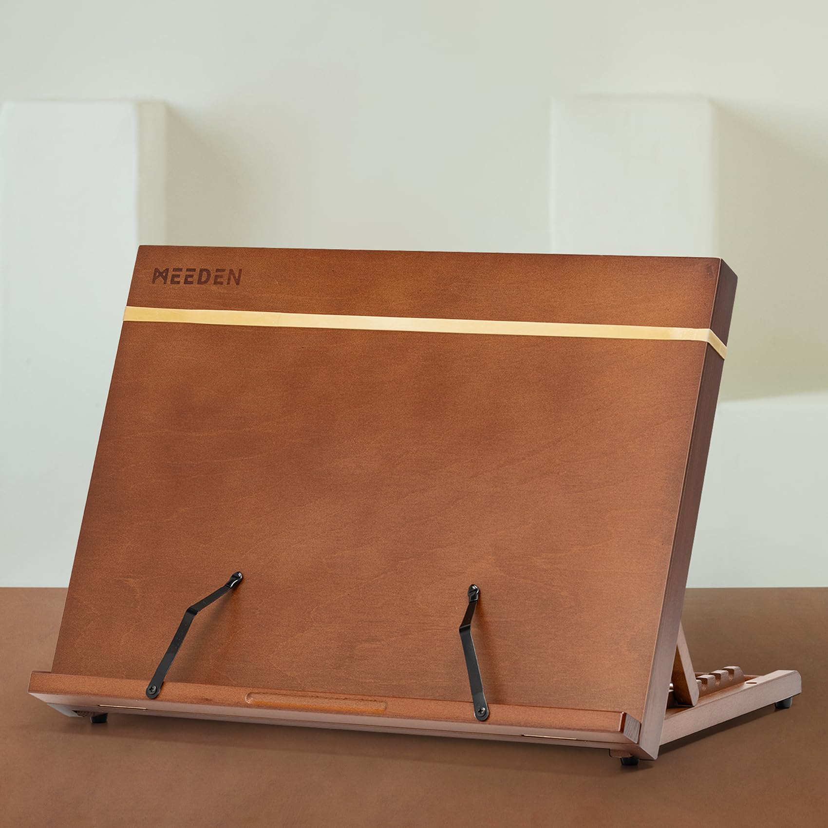MEEDEN Pro - Cavalletto da Tavolo A3 Con Clip per Pagina, 2 in 1 per Pittura e Lettura, Regolabile in 7 Posizioni Con Elastici in Gomma, Supporto