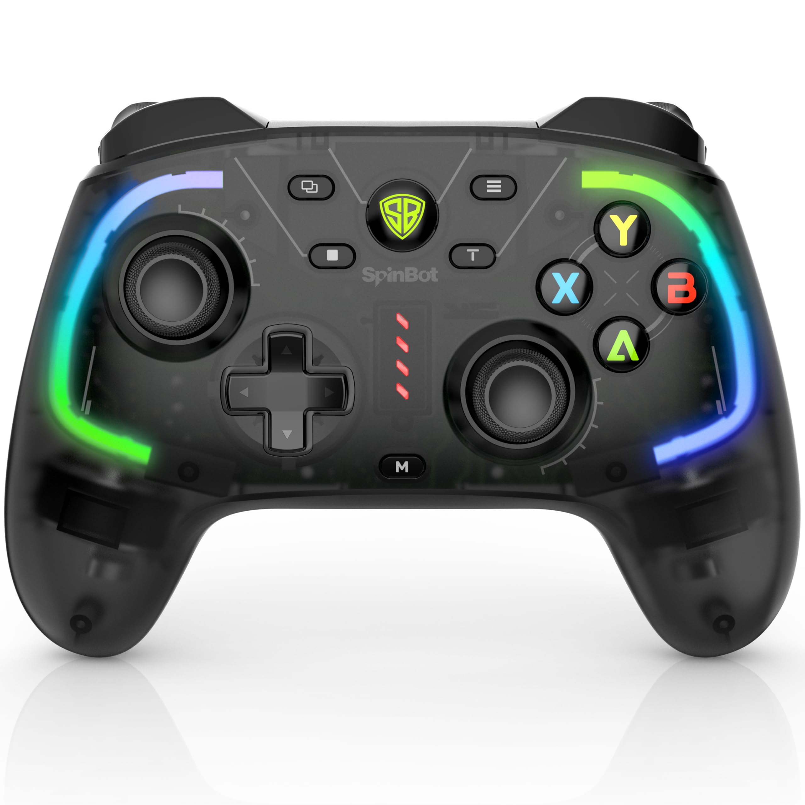 SpinBot Astro GX2 Wireless PC Controller with RGB Lighting | 1000Hz Polling Rate | Hall Effect Joysticks | Turbo Mode | 2.4GHz Low-Latency Gamepad for Windows-image-18