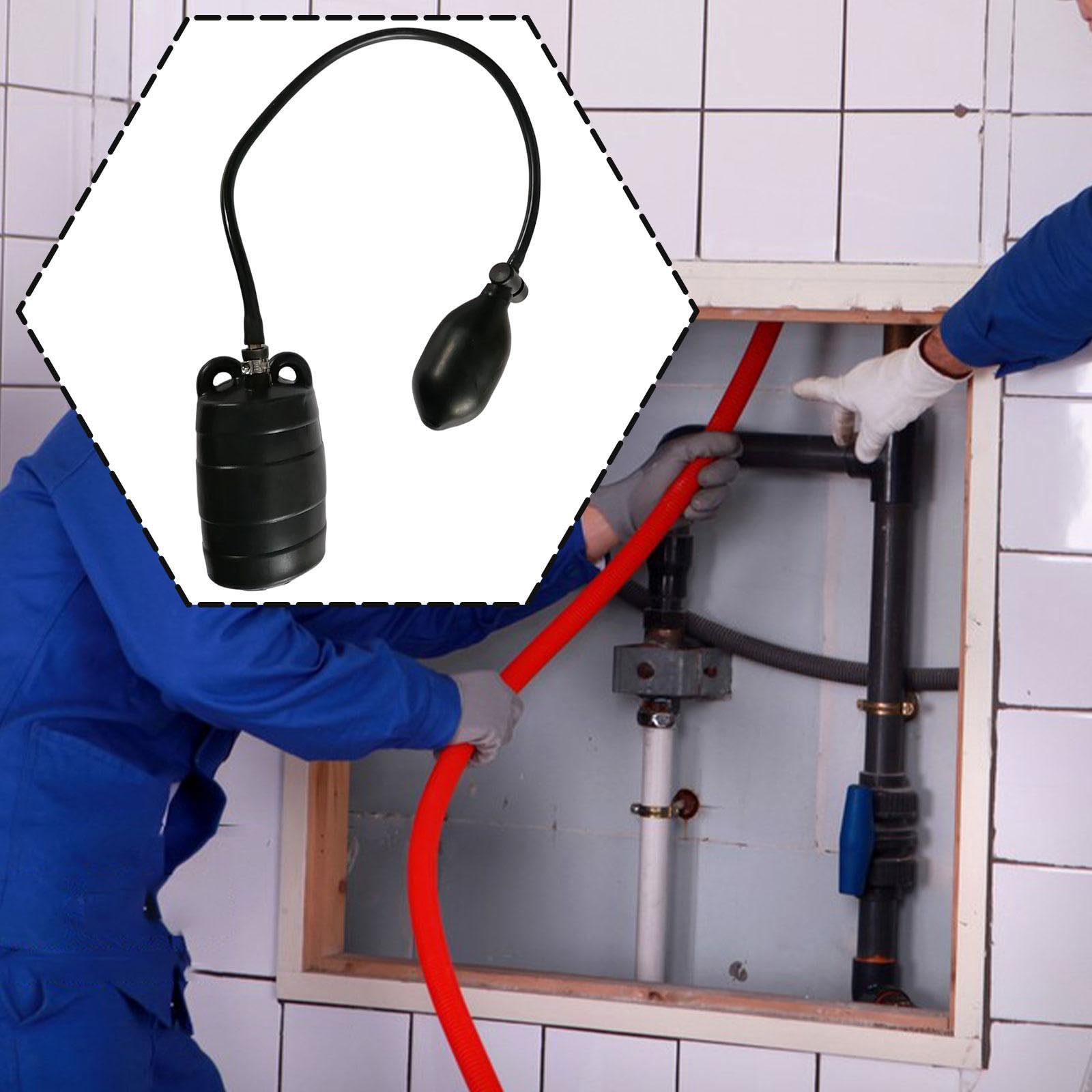 Baoblaze Tappo per Tubi Gonfiabile, Palloncino per Test Idraulici, Strumento Idraulico, antiruggine, Riparazione, Resistente all'Usura, in Gomma, Dn50