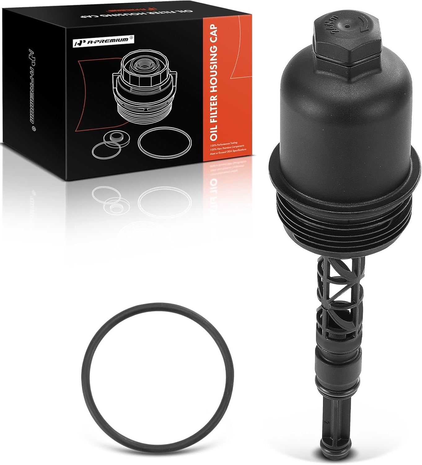 A-Premium Oil Filter Housing Cap Assembly Compatible with Mercedes-Benz W203 Series C230 2003-2005 Sedan, S203 Series C230 2003-2005 Coupe, 1.8L, Oil Filter Housing Cover, Replace# 2711800238