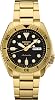 SEIKO Automatic Watch for Men - 5 Sport Collection - Men's Sport Watch Stainless Steel Gold Finish - Water Resistant 100M, Black - SRPK18 , Sports