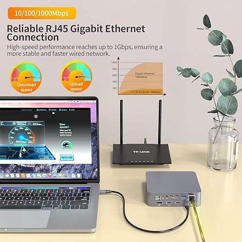 Miniatura 4 de Estación de acoplamiento USB C 18 IN1 4K Triple Display USB C Hub Adaptador multipuerto para MacBook Pro Dock a Dual HDMI DP RJ45LAN SDTF 5USB 3USBC
