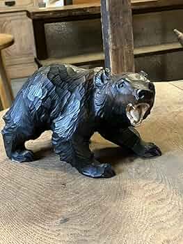 SALE✩.*˚ 堀井民芸 親子×夫婦風 木彫り熊 縁起置物 2体セット SALE✩.*˚ 堀井民芸 親子×夫婦風 木彫り熊 縁起置物 2体