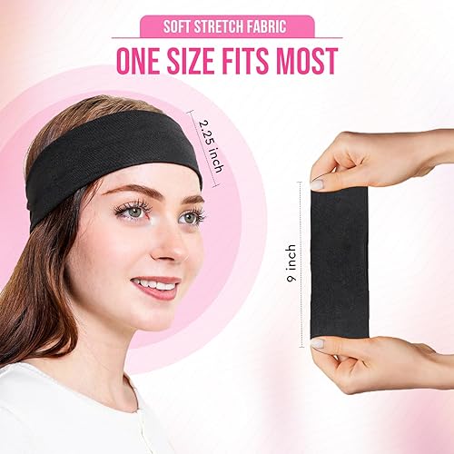 Miniatura 6 de Styla Hair Paquete de 10 diademas elásticas antideslizantes ideales para deportes yoga pilates correr gimnasio entrenamiento béisbol uso casual