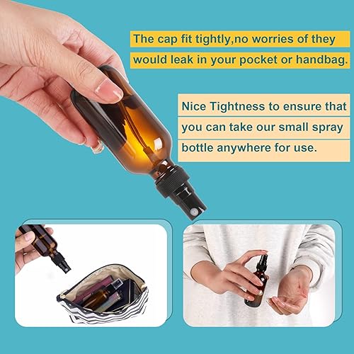 Miniatura 3 de Botella de spray de vidrio NOOEEISS, Ámbar