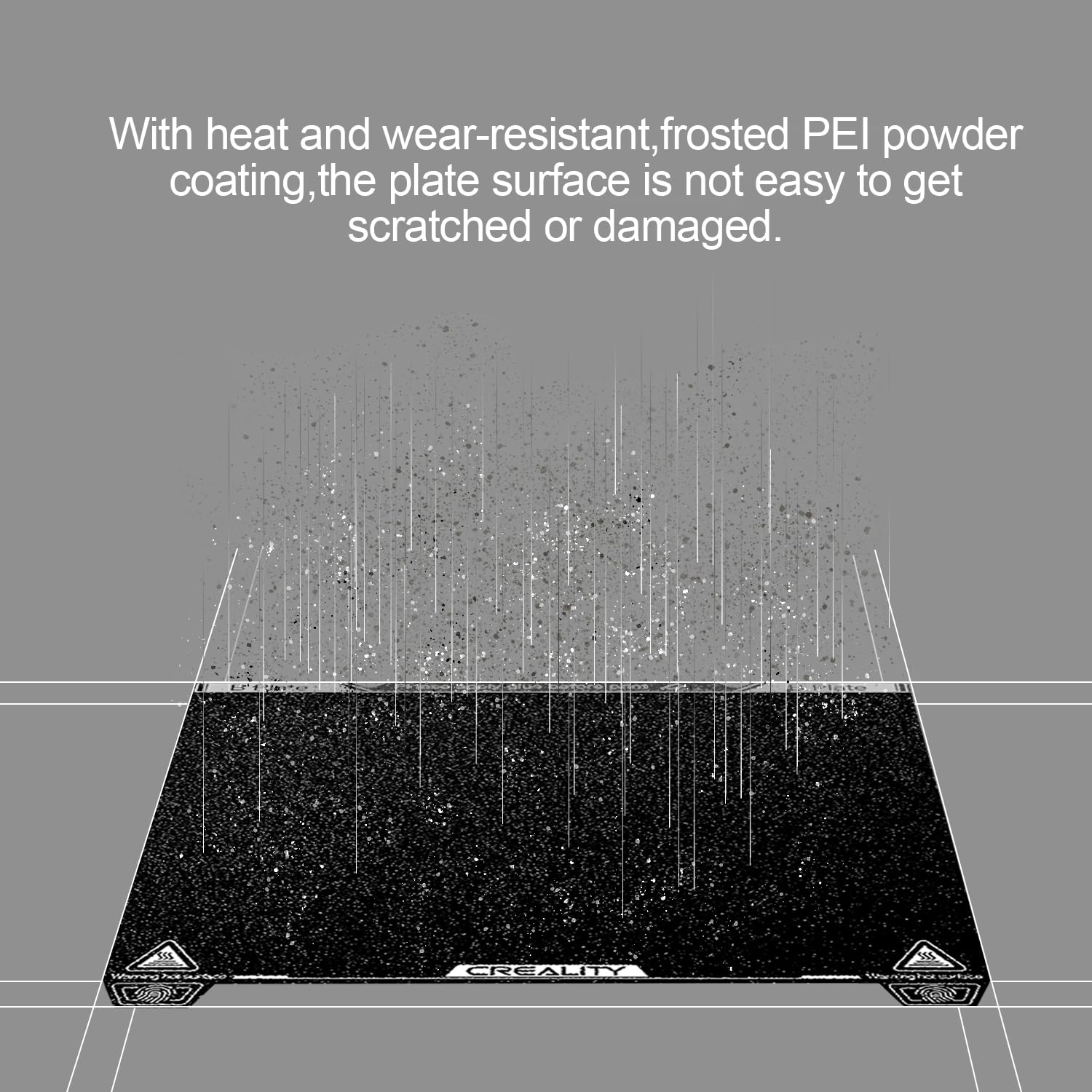 Creality K1 Max Set di pannelli da costruzione, 315 x 310 mm piattaforma 3D con superficie PEI opaca base magnetica in acciaio per Creality K1, K1 Max, Ender 3 Max Neo, Ender 3 S1 Plus