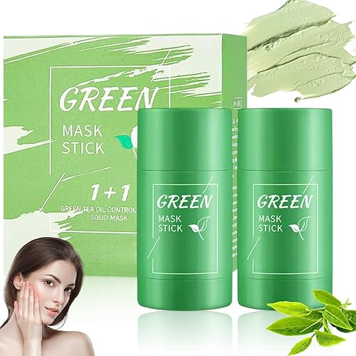2 Stück Green Mask Stick, Green Tea Deep Cleanse Mask,