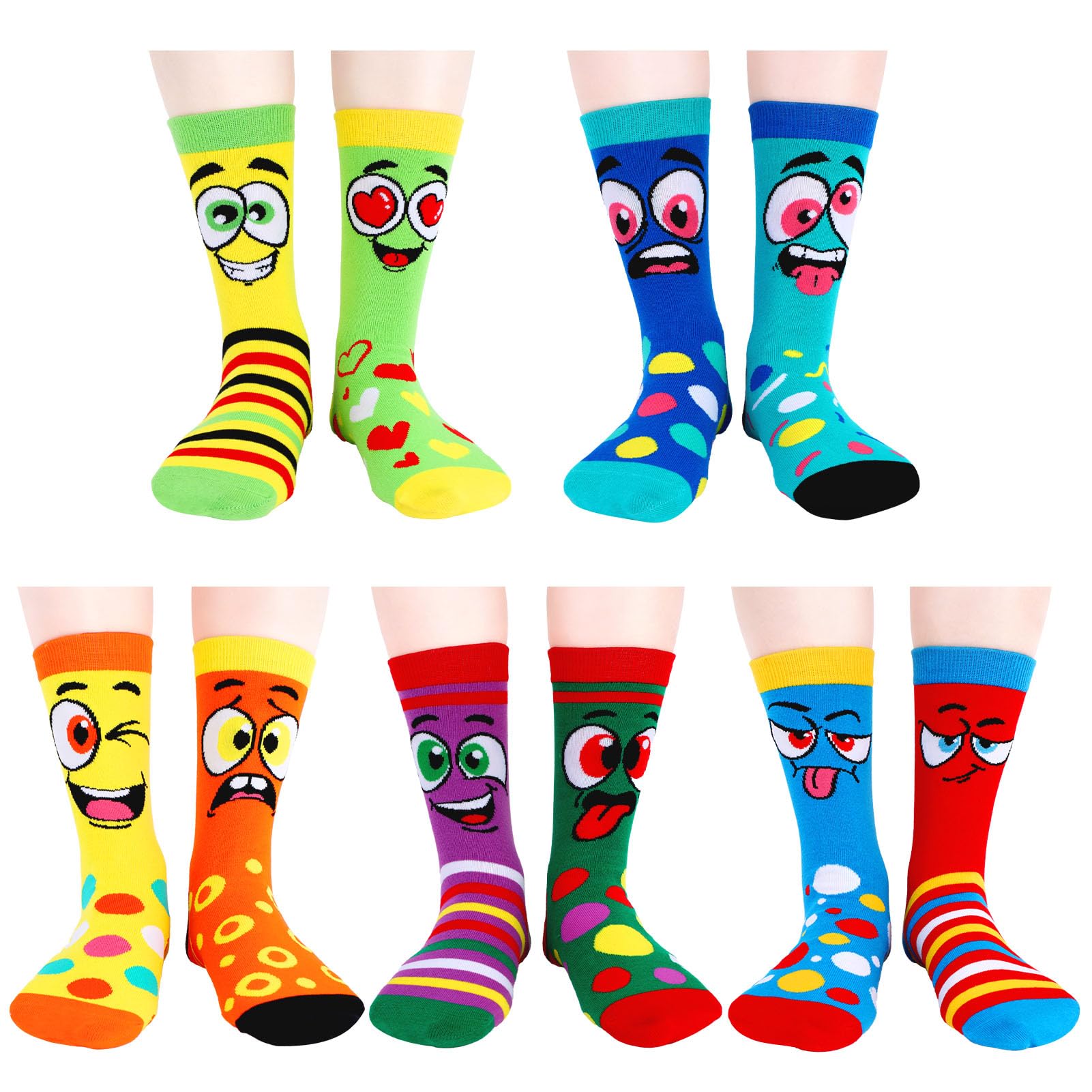 Calcetines divertidos de algodón 5 pares multicolor cómodos transpirables regalo Navidad
