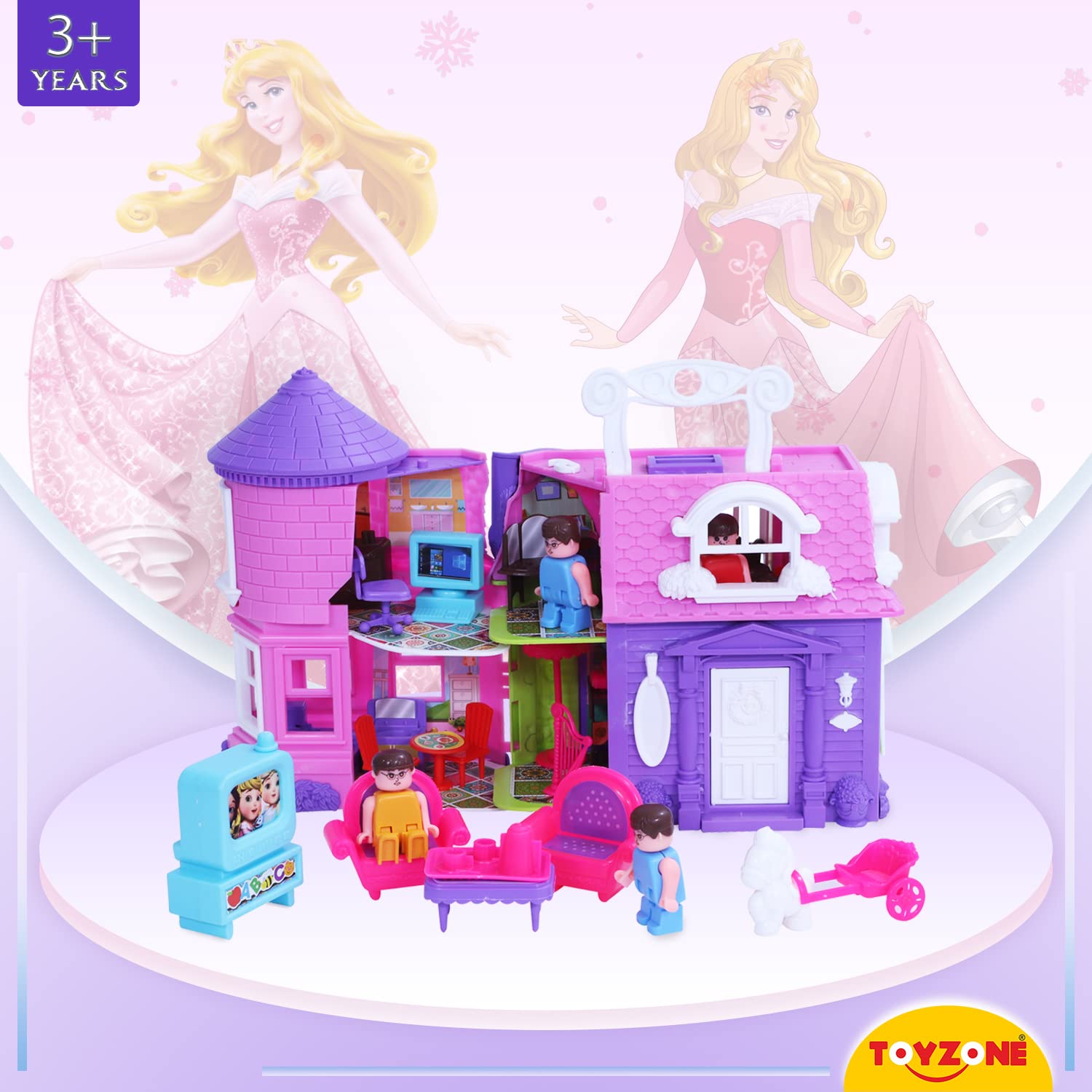 Toyzone Doll House Girls Toys Princess Doll House Doll House