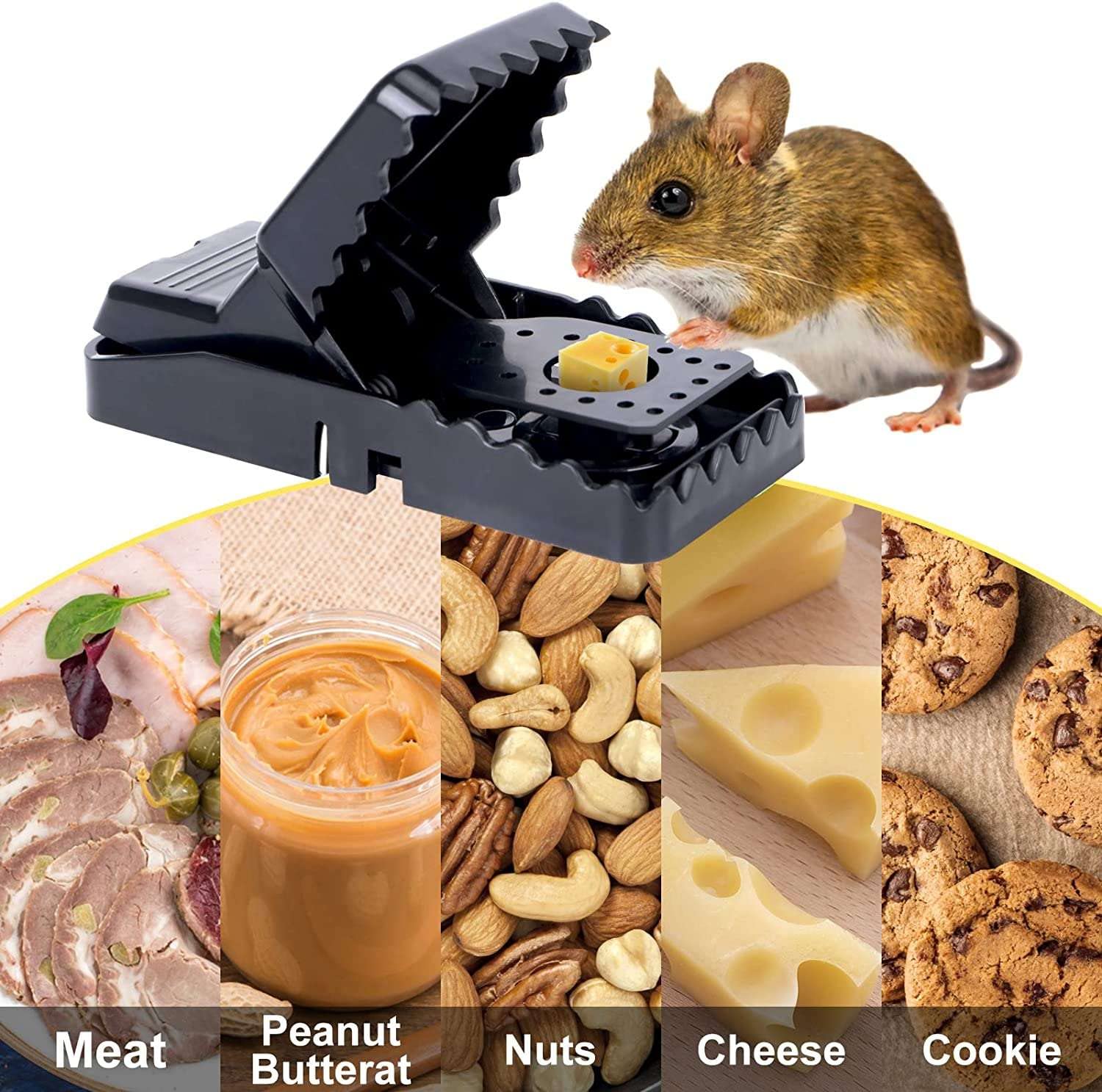 Mouse Traps For Indoors, Best Reusable Mouse Traps That Work, Mice Traps Snap & Indoor Trap with Detachable Bait Cup, Very Effective & Safe Better Mouse Catcher (pack of 4) - Image 4