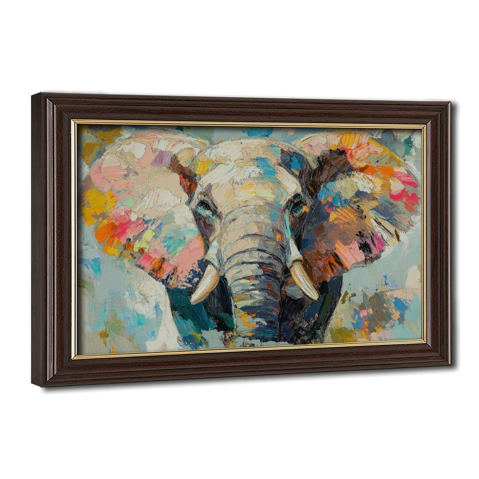 Bareronor Watercolour Elephant Poster Canvas Poster Bedroom Decor Landscape Office Room Decor Gift 12" L X 18" W