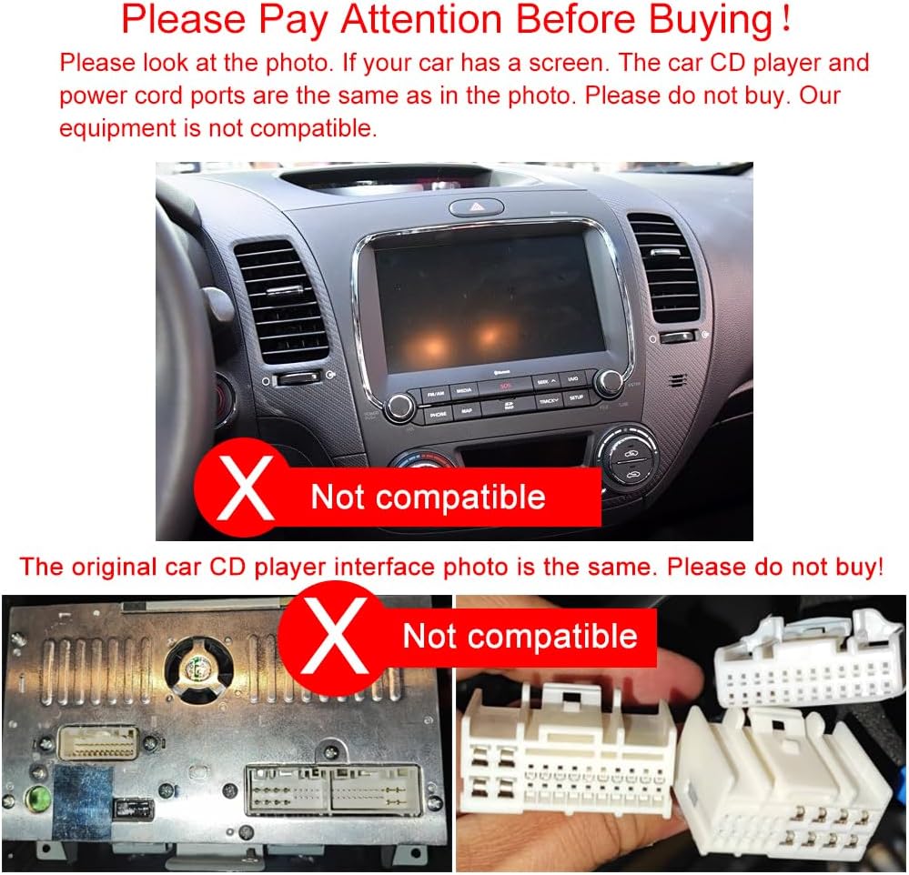 Incompatibility warning for GOJOHO car stereo with specific factory setups