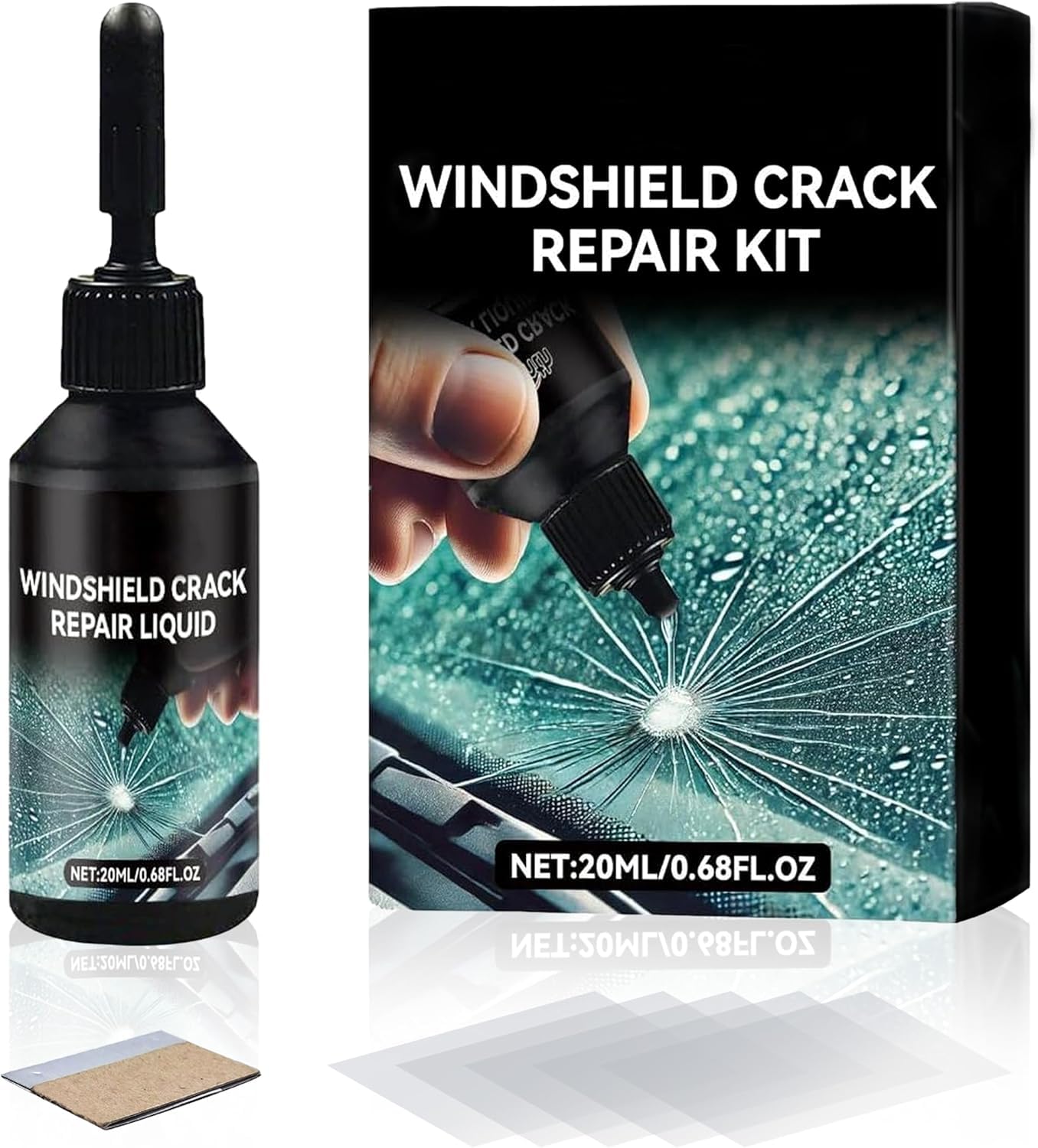 Windshield Chip Repair Kit Car Glass Crack Fix Tool DIY Auto Glass Repair Set Clear Resin Quick Repair Solution (Pack 1)-image-19