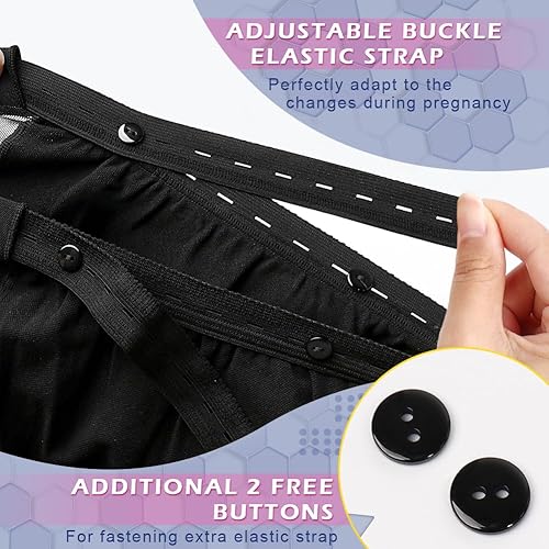 Miniatura 4 de Beister - Mallas de compresión médica de maternidad, 20-30 mmHg, con soporte graduado, con banda elástica de botón y protección abdominal, medias de