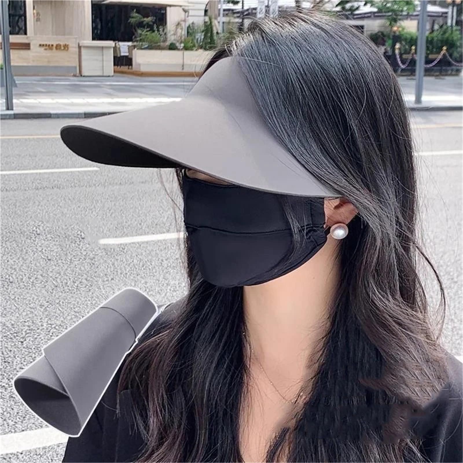 Sombrero Plegable con Visera Ancha Sin Costuras, De Secado Rápido, con Protección Solar U/V, De Nailon, Que No Deja Marcas.
