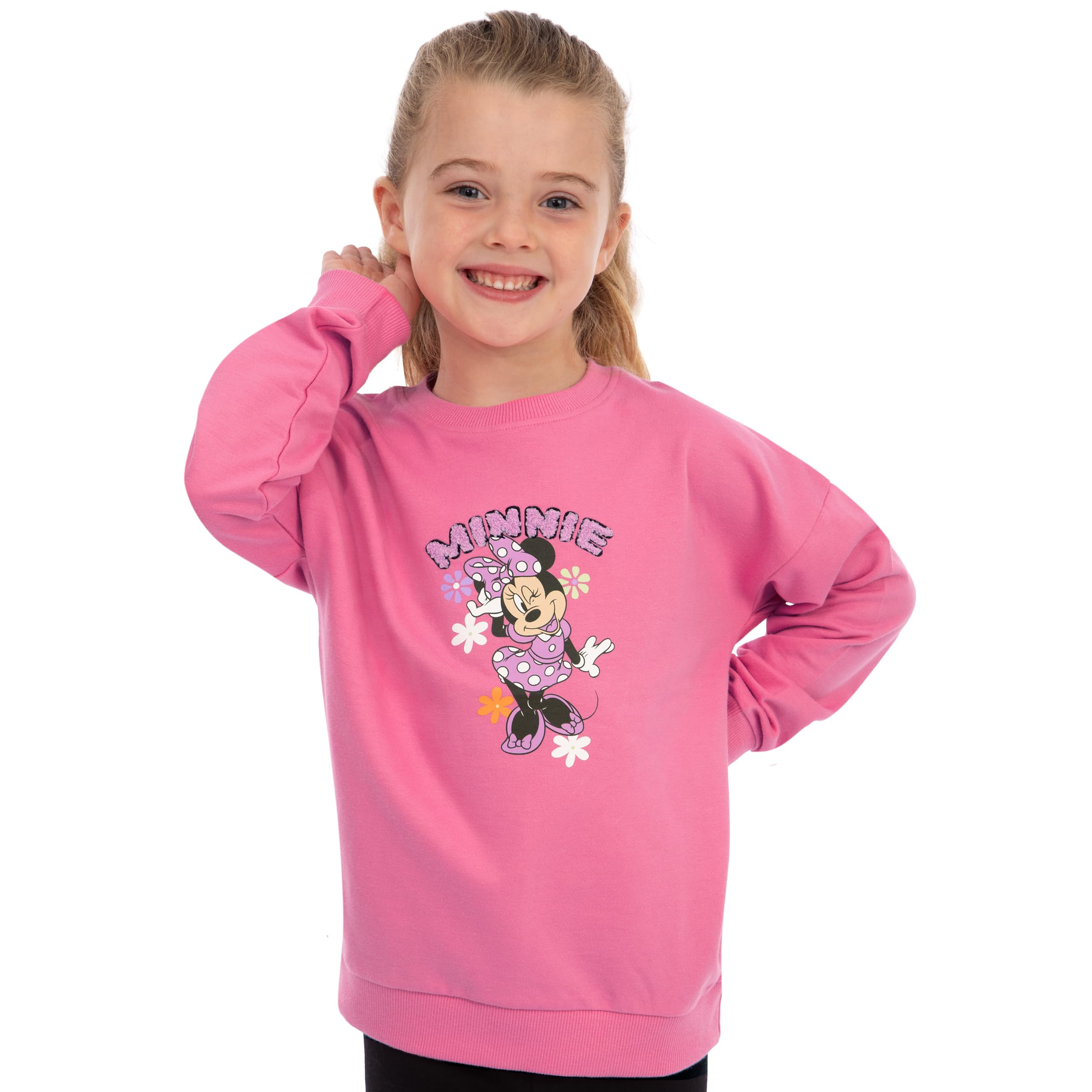 Disney Minnie Mouse Sudadera Niña, Sudadera Niñas Algodón, Jersey Minnie Mouse Niña