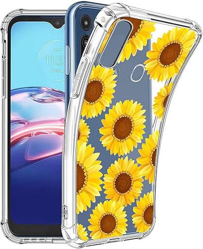 Miniatura 4 de Paquete de 3 fundas para Moto E 2020, para Moto XT2052-1, funda para niñas y mujeres, absorción de golpes, transparente, suave, TPU, delgada, funda