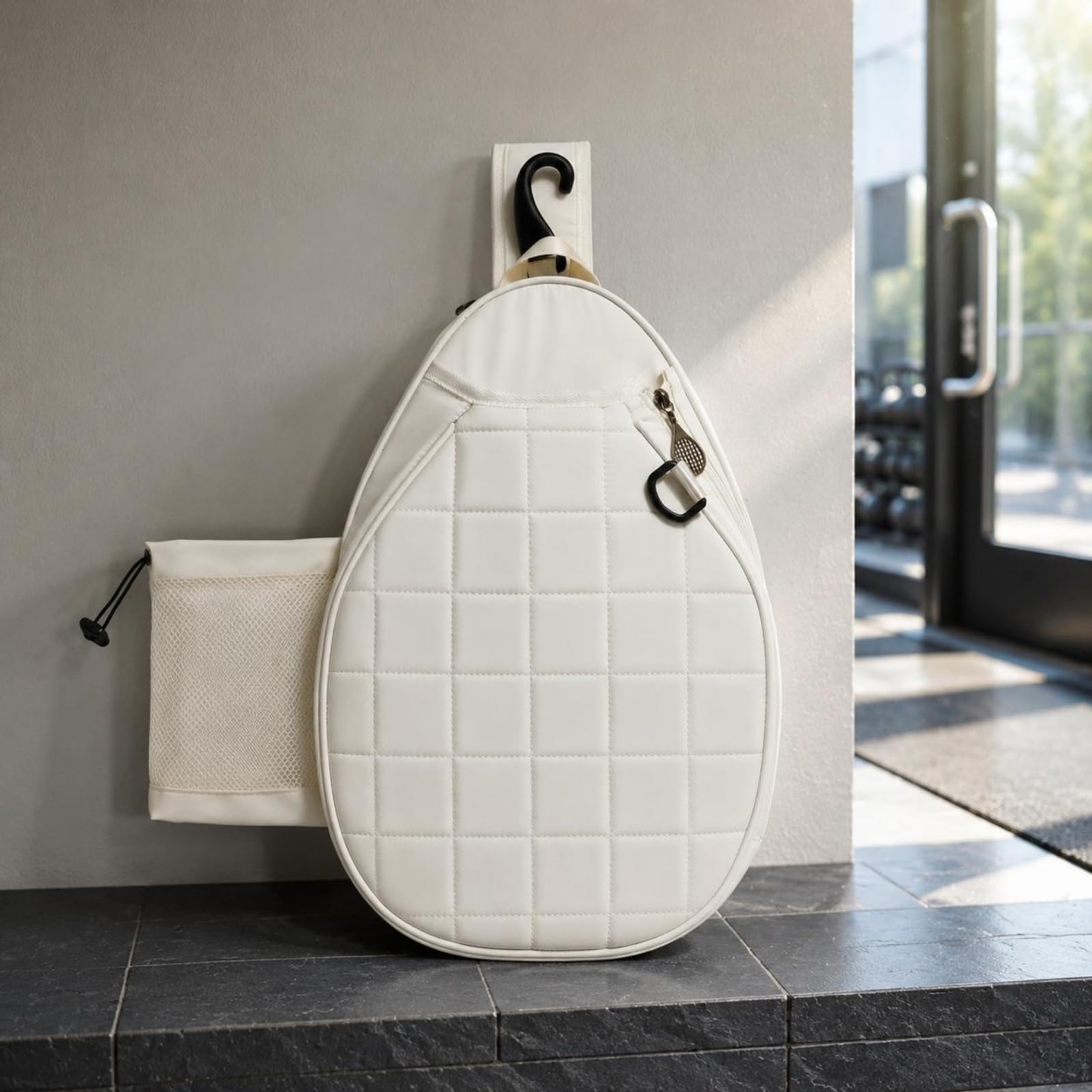 TISHITA Zaino Sport Donna Borsa Racchette Tennis Borsa Padel Borsa Badminton Borsa Imbottita con Griglia Cucita E Chiusura a Cerniera in Poliestere Adatta per