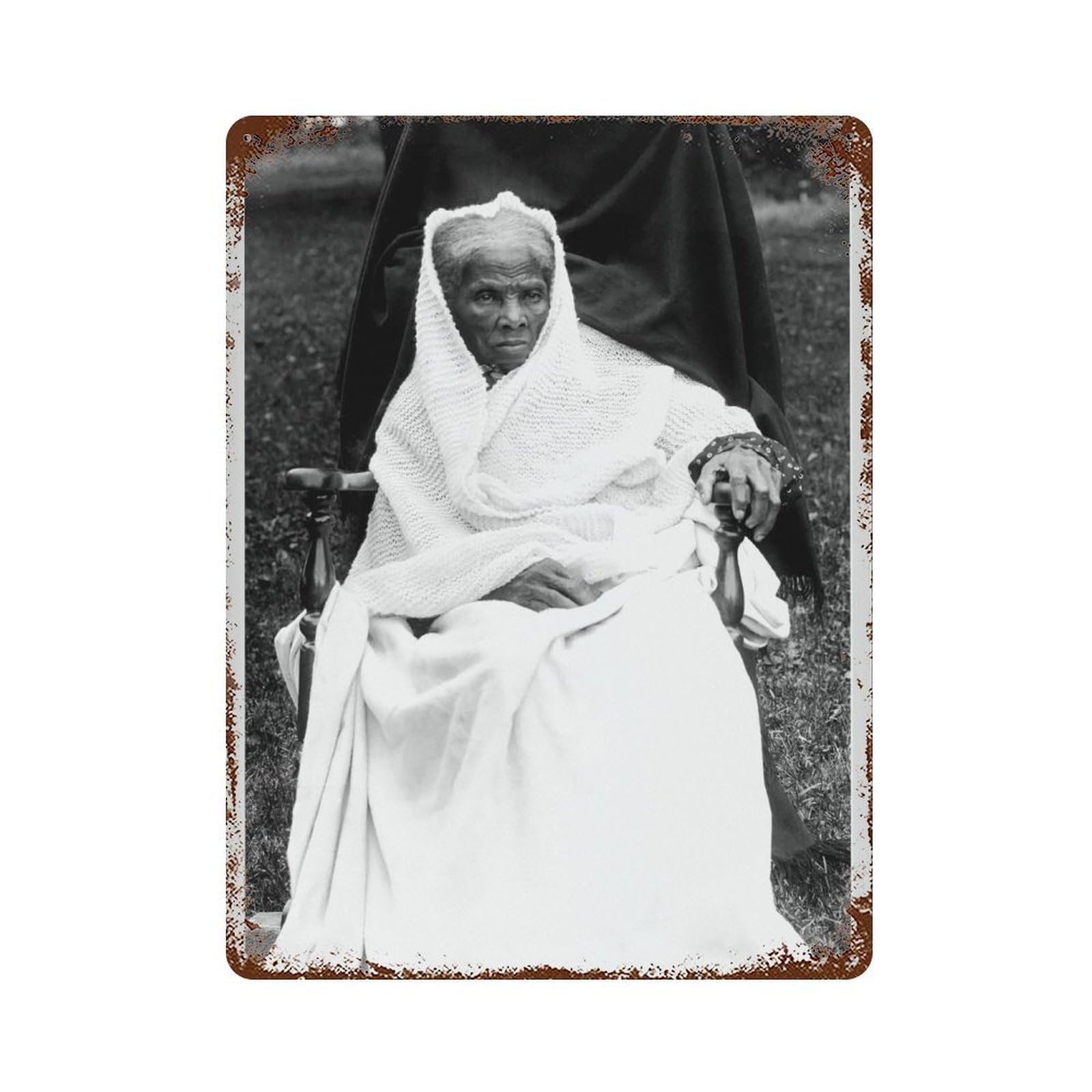 xiaoxiaoshen Vintage Harriet Tubman Photo ， Black And White African American Woman Wall Decor Art Metal Tin Poster Modern Home Decor Art Home Bar Shop Decorations Vintage Sign 40x30cm