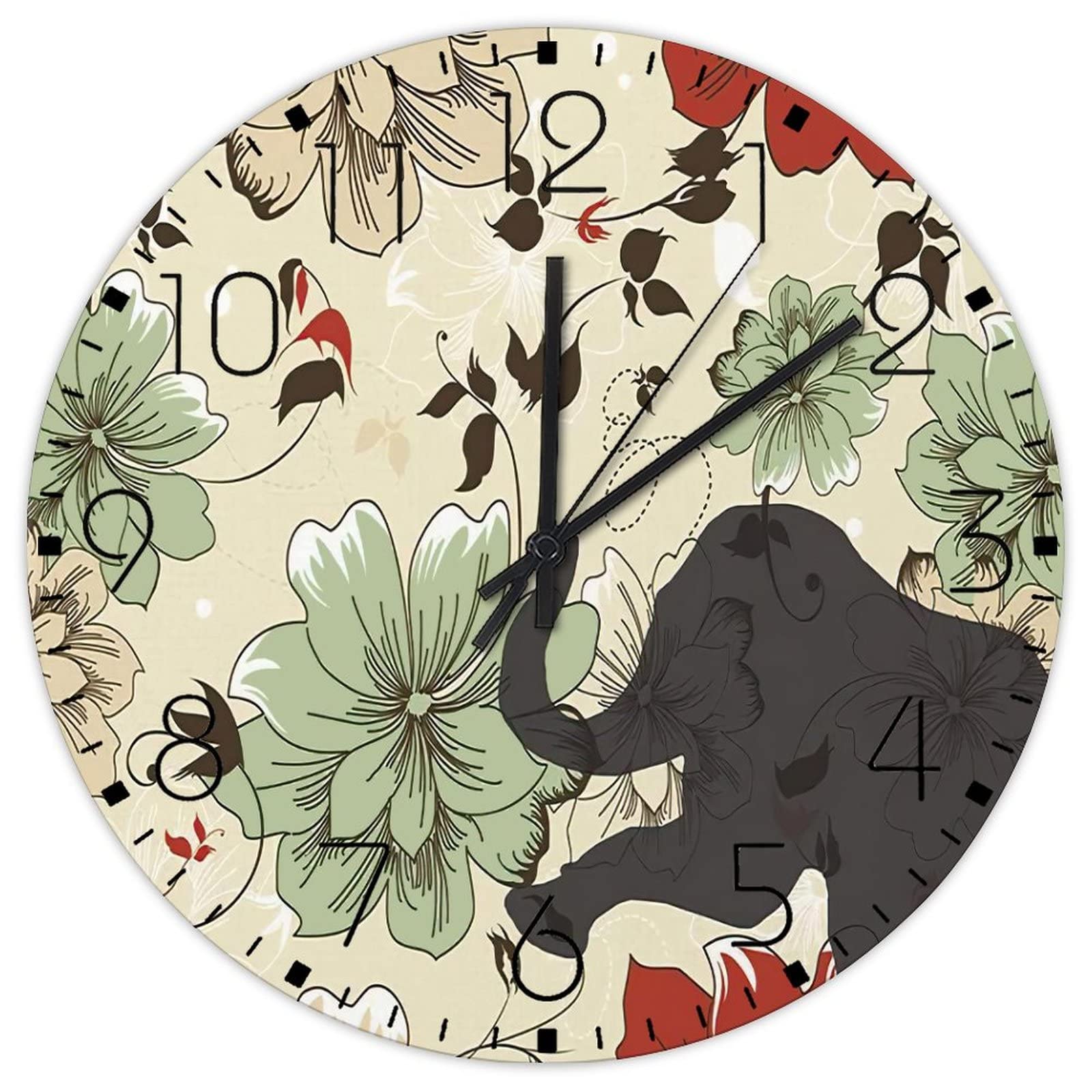 Horloge murale sans tic-tac pour déco bois et calme