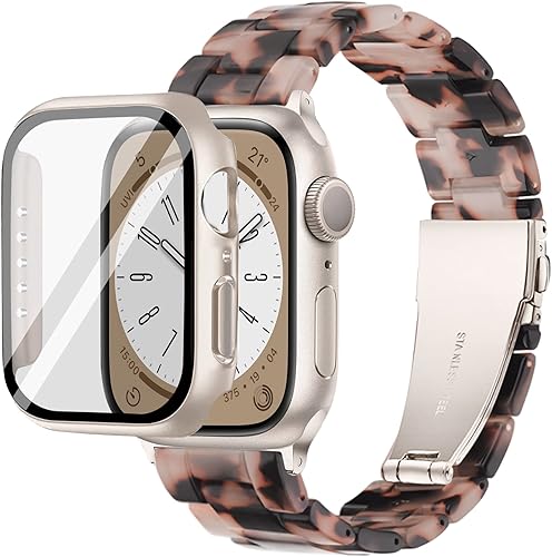 Vista 20 de Correas de resina para iWatch Series Ultra 8 7 Starlight compatibles con Apple Watch Series Ultra 8 7 Series 6 SE 5 4 3 2 1 1.496 in/1.575 in/1.614