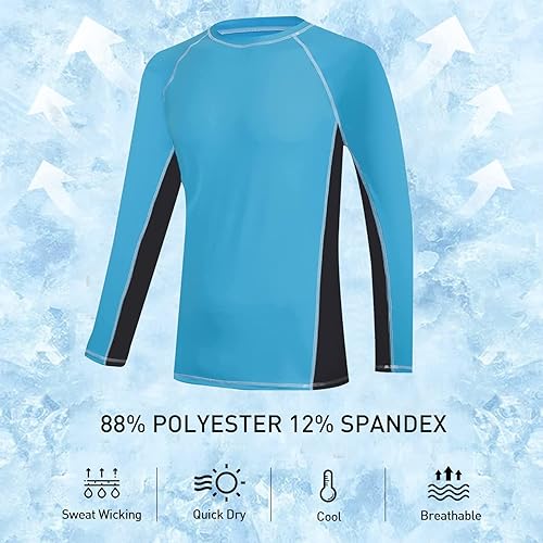 Miniatura 3 de Arcweg Rash Guard - Camiseta de natación de manga larga para hombre, camiseta de buceo