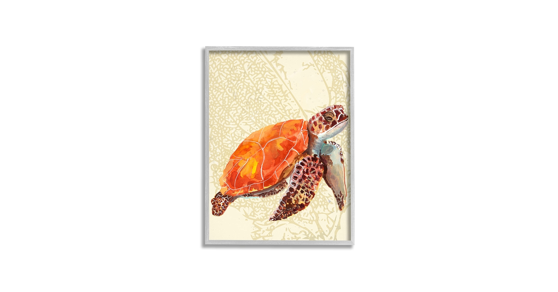★Original ART ‘Turtle’ Turtle Art Print - Framed Art from Studio Antique - Antique