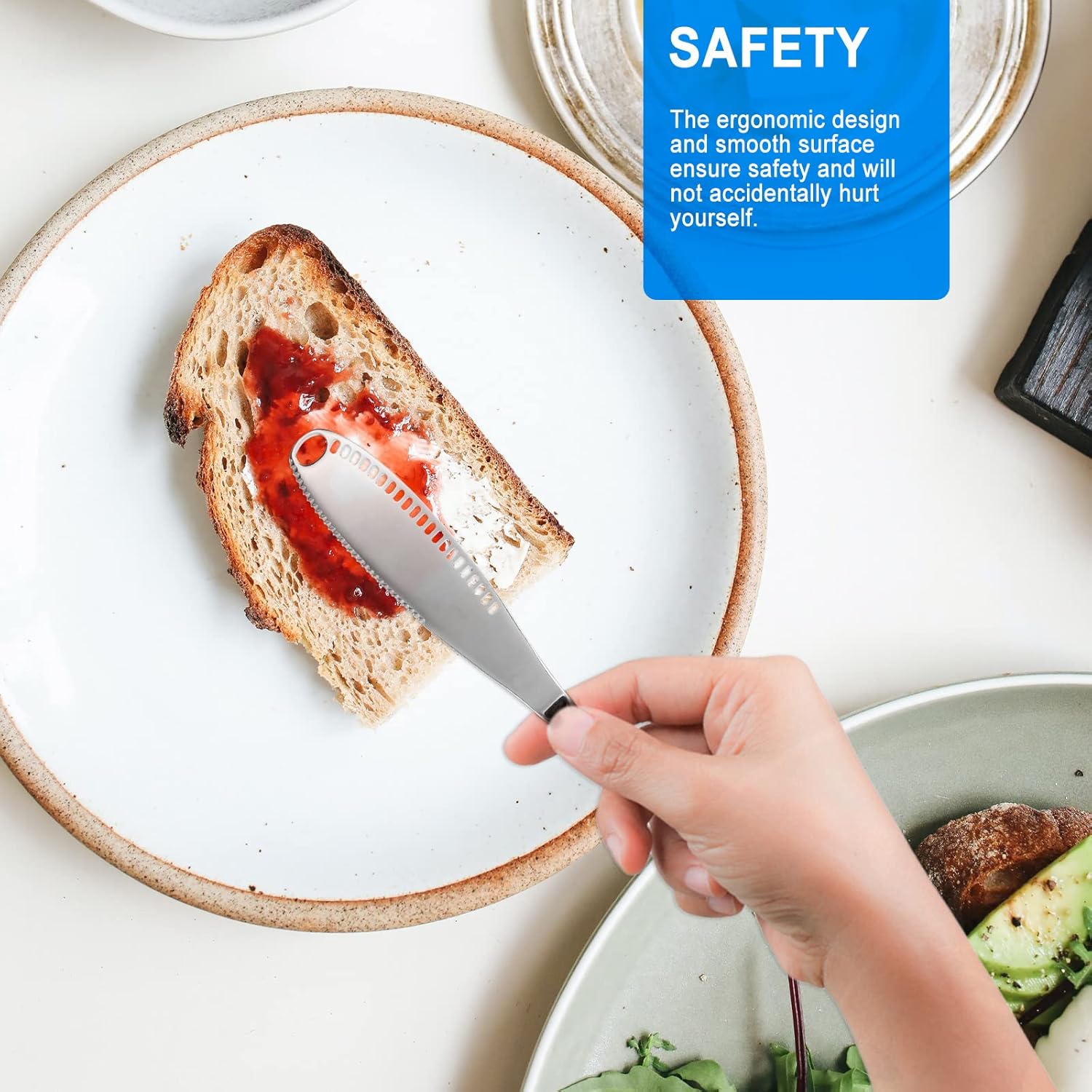 Blingbin Stainless Steel Butter Spreader Knife, 3 in 1 Curler Slicer Professional Chef Knife with Serrated Edge for Home Kitchen Cake DIY (1pcs silver) : Home & Kitchen