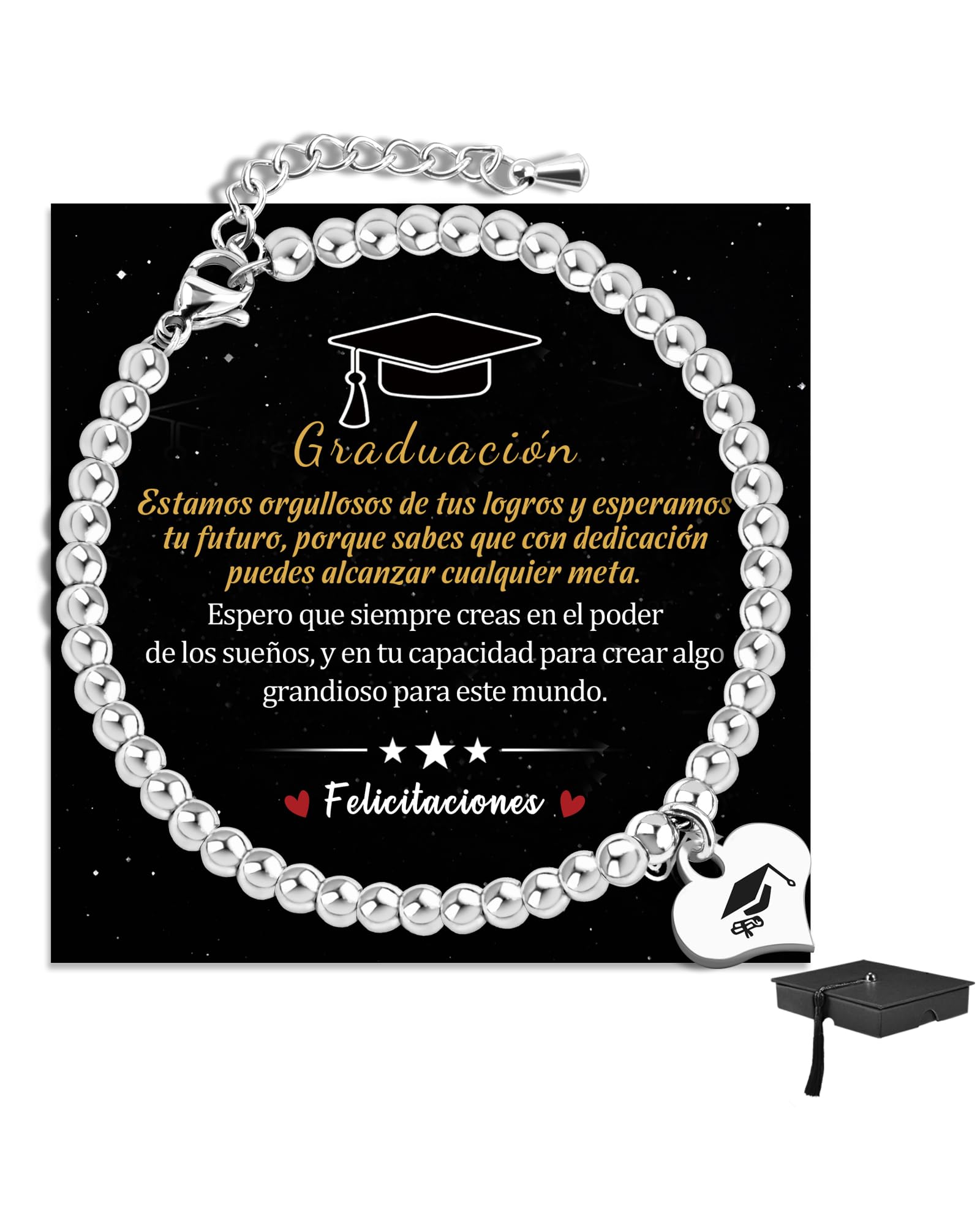 SUNSH Regalos para Graduacion, Regalos para Mujer, Pulsera Graduación Señoras,Pulsera Graduación Mujers,Regalo de Graduacion/Navidad/Adulto/Animo para Hija/Hermana/Nieta