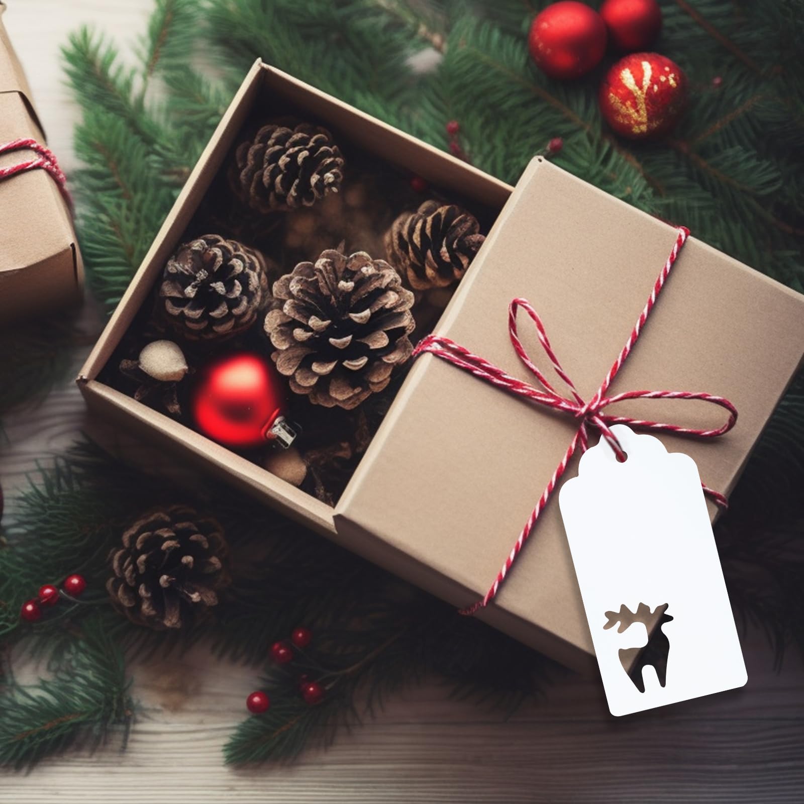 Set 150 Etichette Regalo Di Natale In Carta Kraft, Con 3 Rotoli Di Corda Di Canapa - Decorazioni Fai Da Te