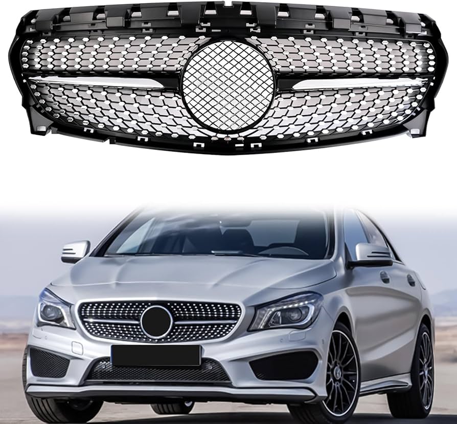 Carlsson メルセデスベンツ CLAフロントグリル Amazon | ダイヤモンド CLA クラス グリル エンブレム付き フロント