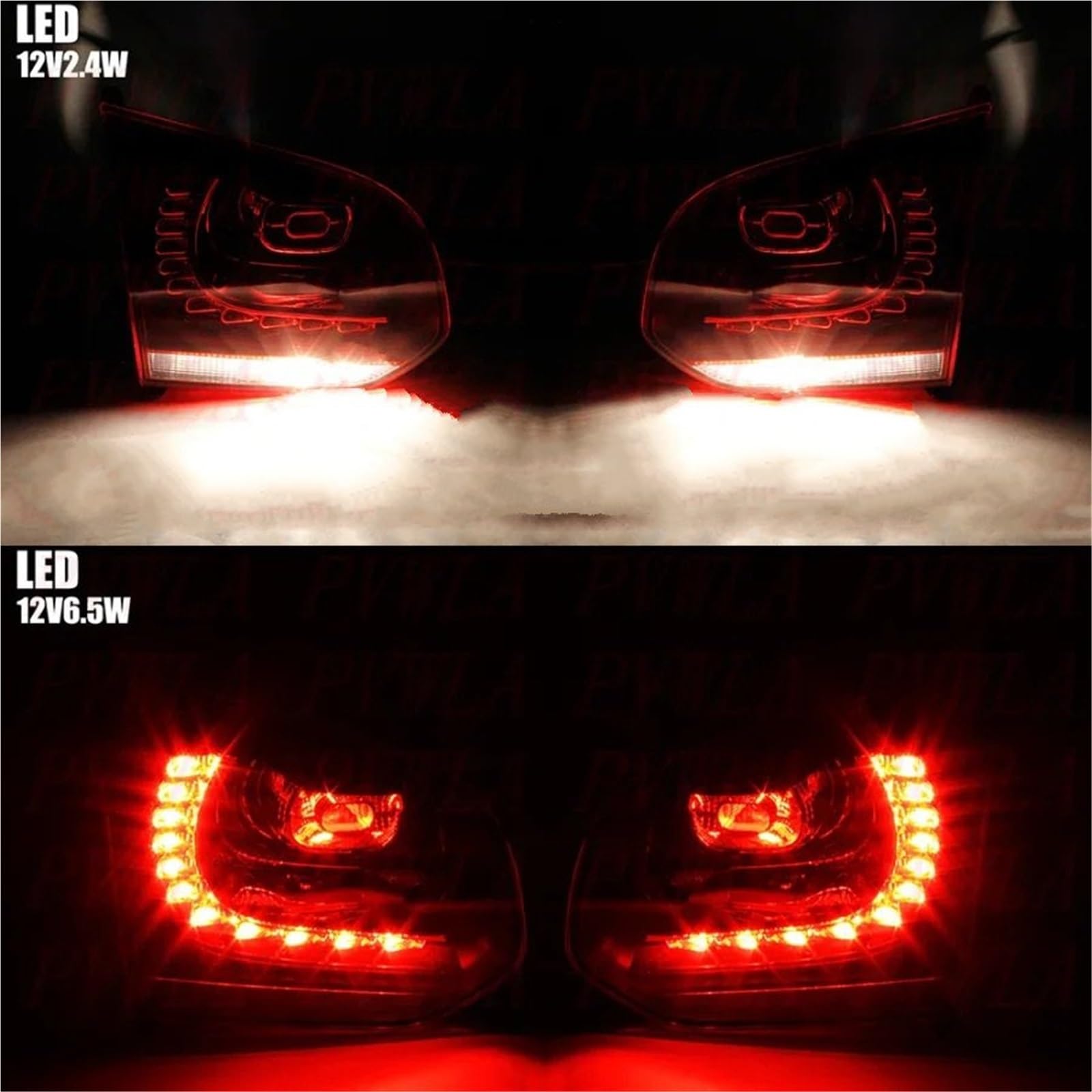 Faro LED Adatto per Vw Golf 6 R20 2009-2013 Accessori auto Luce freno posteriore Indicatori di direzione LED Fanale posteriore in stile fluente Blocchi fari anteriori auto(Right Outer Side)
