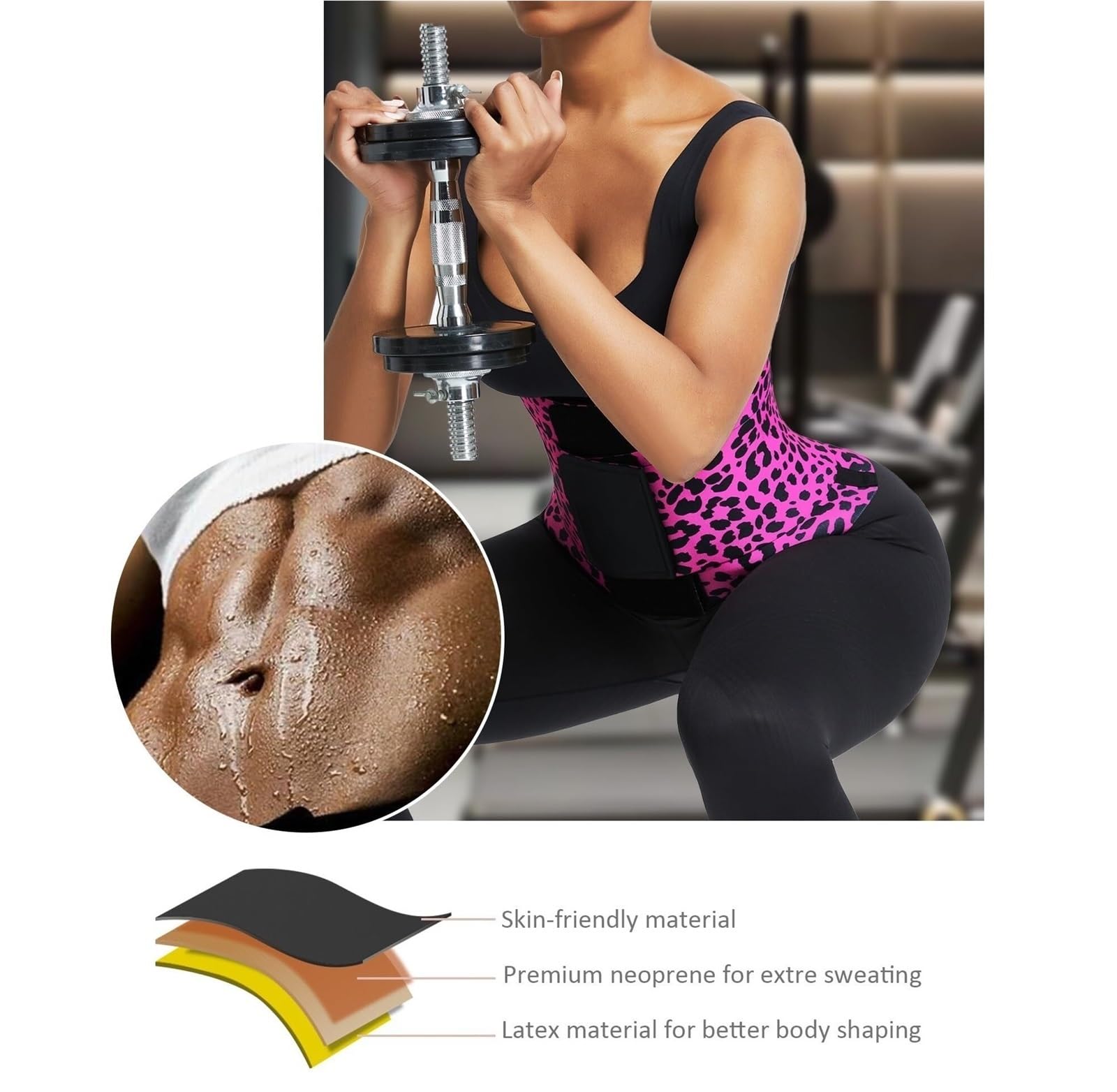 Fajas Waist Trainer Cinturón De Fitness For Mujer, Cinturón De Neopreno, Cinturón Adelgazante For Abdomen, Cinturón De Ejercicio Moldeador Corporal Entrenador de Cintura