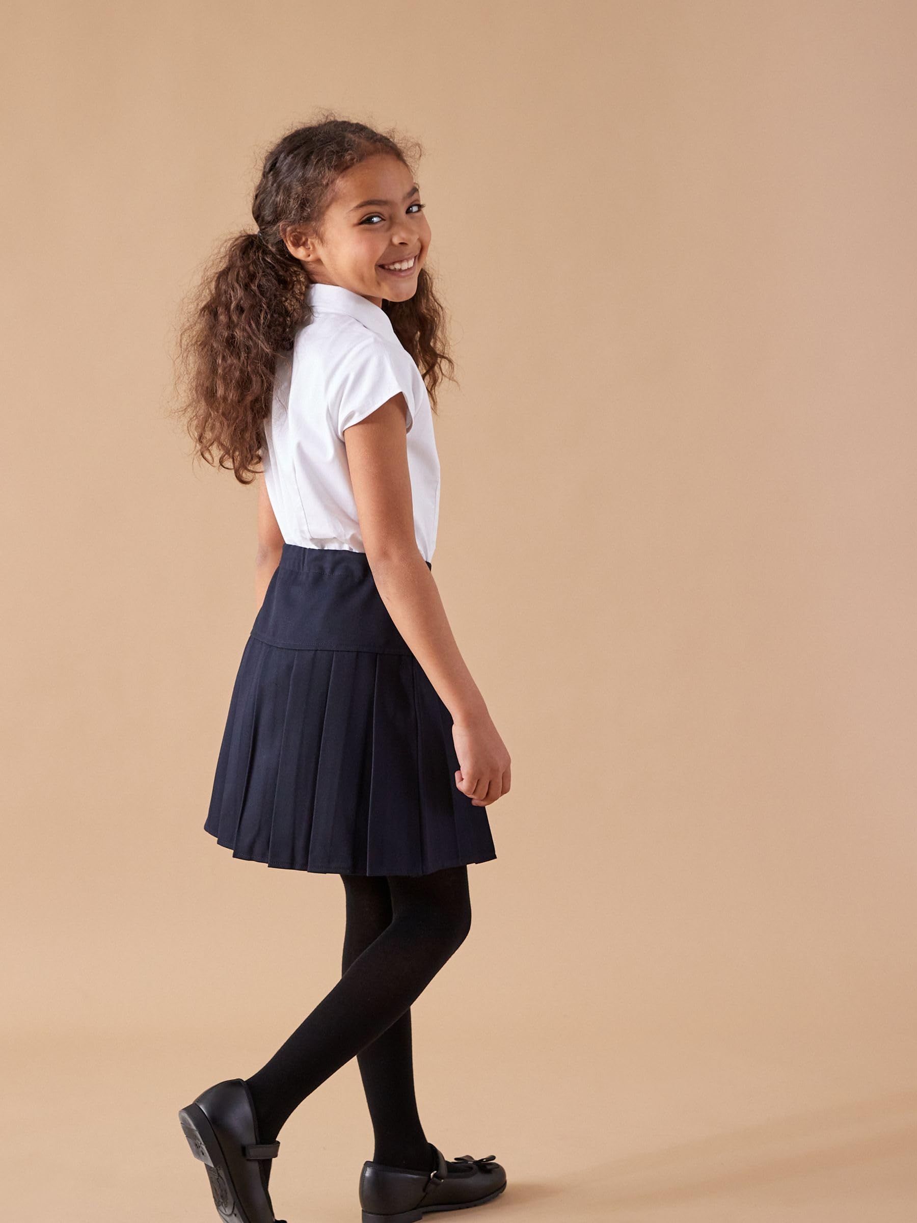 NEXT Fille Jupe d’école plissée à Taille Classique, Lot de 2