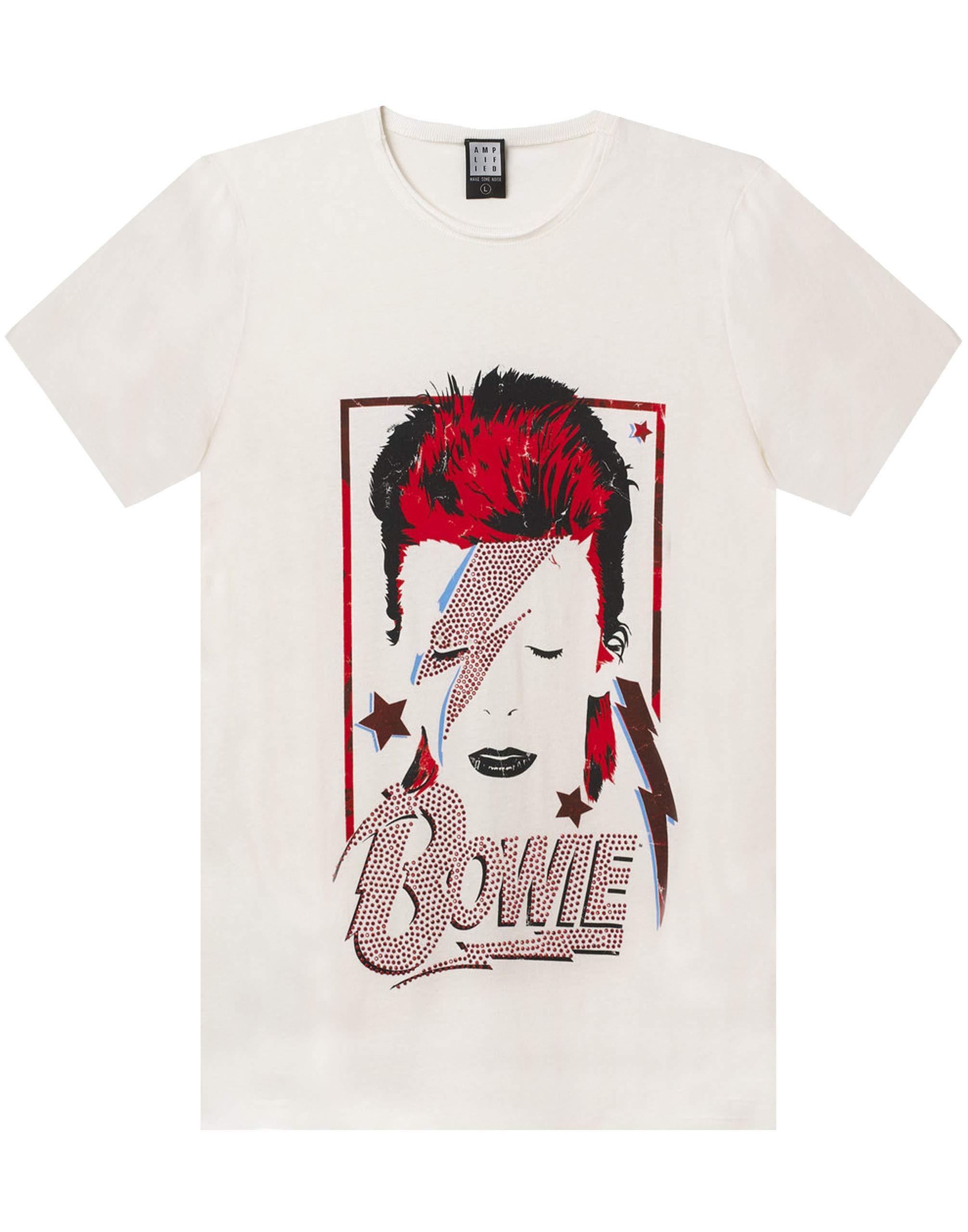 Vanilla Underground Amplified Clothing Mens White David Bowie Short Sleeved T-Shirt (Medium) from B&Q