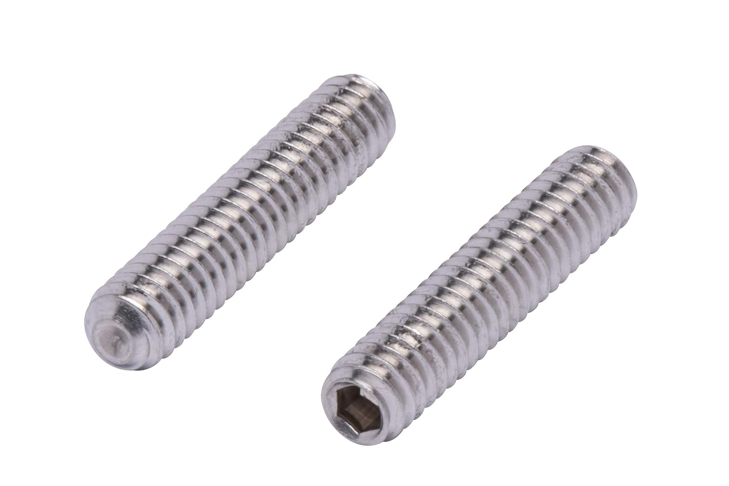 1/4"-20 X 1-1/4" Stainless Set Screw with Hex Allen Head Drive and Oval Point (25 pc), 18-8 (304) Stainless Steel Screws by Bolt Dropper