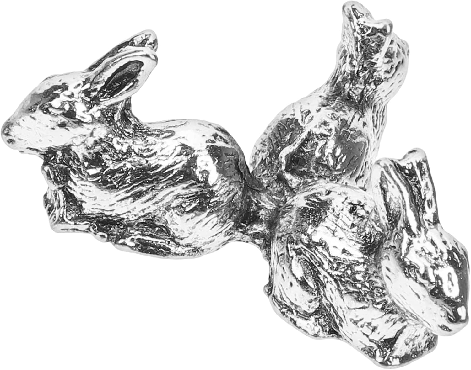 Alloy Rabbit Figurine Desktop Ornament Crystal Ball Base Vintage Decorative Rabbit Statue for Home Office Display for Collectors and Crystal Sphere Enthusiasts
