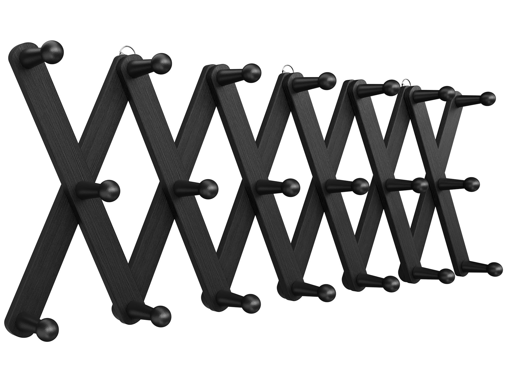 Accordion Wall Hanger with 20 Coat Hooks
