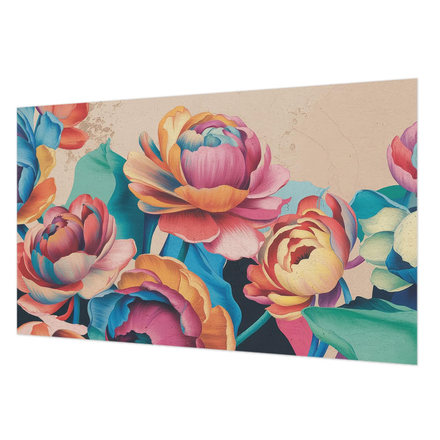 Papier peint intissé facile à poser et lavable motif floral 416x254