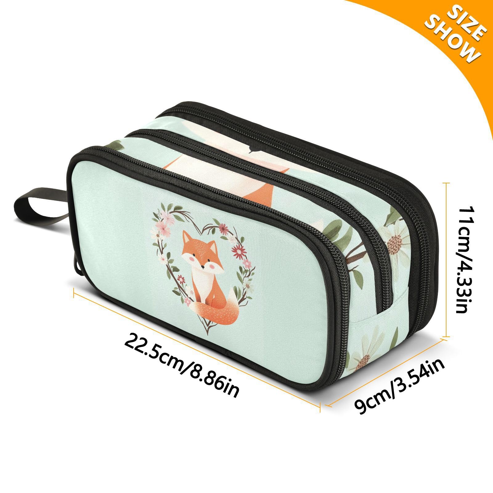 Estuche de gran capacidad con diseño de leopardo arcoíris para niñas y niños, con estampado de lunares de leopardo pastel, con cremallera, suministros para estudiantes, escuela, oficina, gran