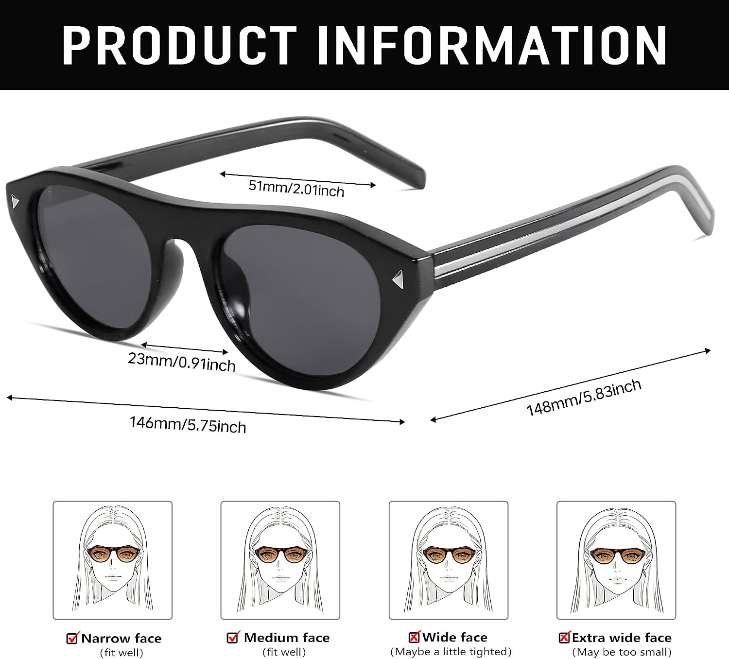 Rmerom Retro Small Oval Sunglasses for Women Men 2026 Trendy Chic Cat Eye Narrow Sun Glasses Vacation Outfits Fashion Sunnies