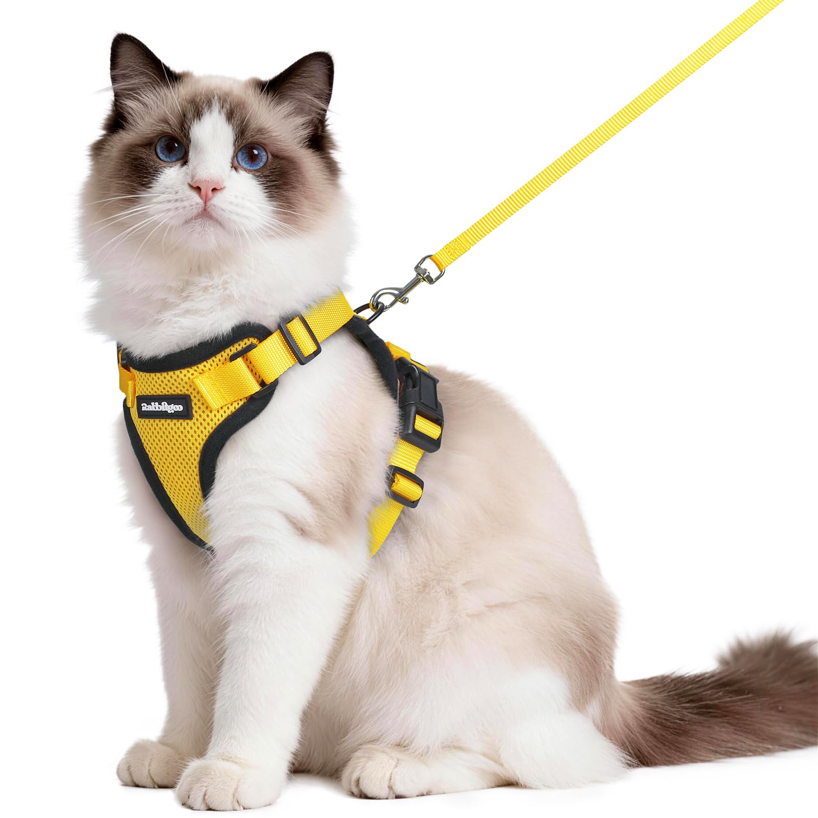 rabbitgoo Cat Harness and Leash for Walking, Escape Proof Soft Adjustable Vest Harnesses for Cats, Easy Control Breathable Reflective Strips Jacket,