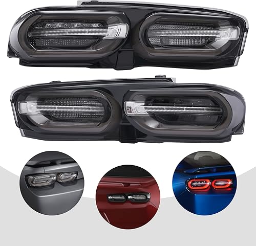 Miniatura 5 de LYNICESHOP Luces traseras LED de freno para Chevy Camaro 2019 2020 2021, luz trasera LED, lente transparente, luces traseras LED, montaje trasero