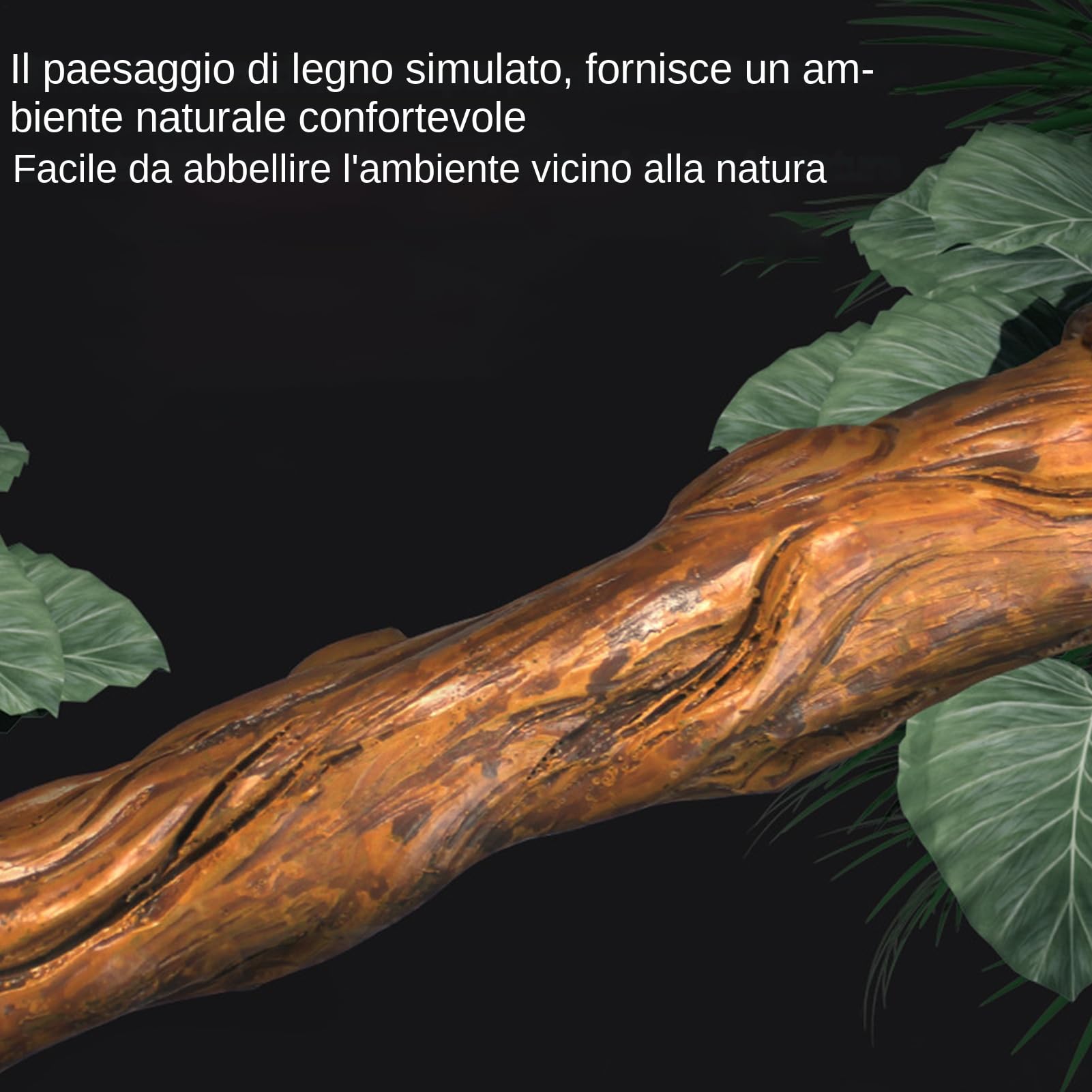 Generico Ramo Rampicante Per Rettili - Decorazione Per Terrario In Resina 24x9x13 Cm | Lucertola Che Si Arrampica Sull'albero 'habitat Della Foresta Pluviale, Ornamento ' Della Tartaruga Della R