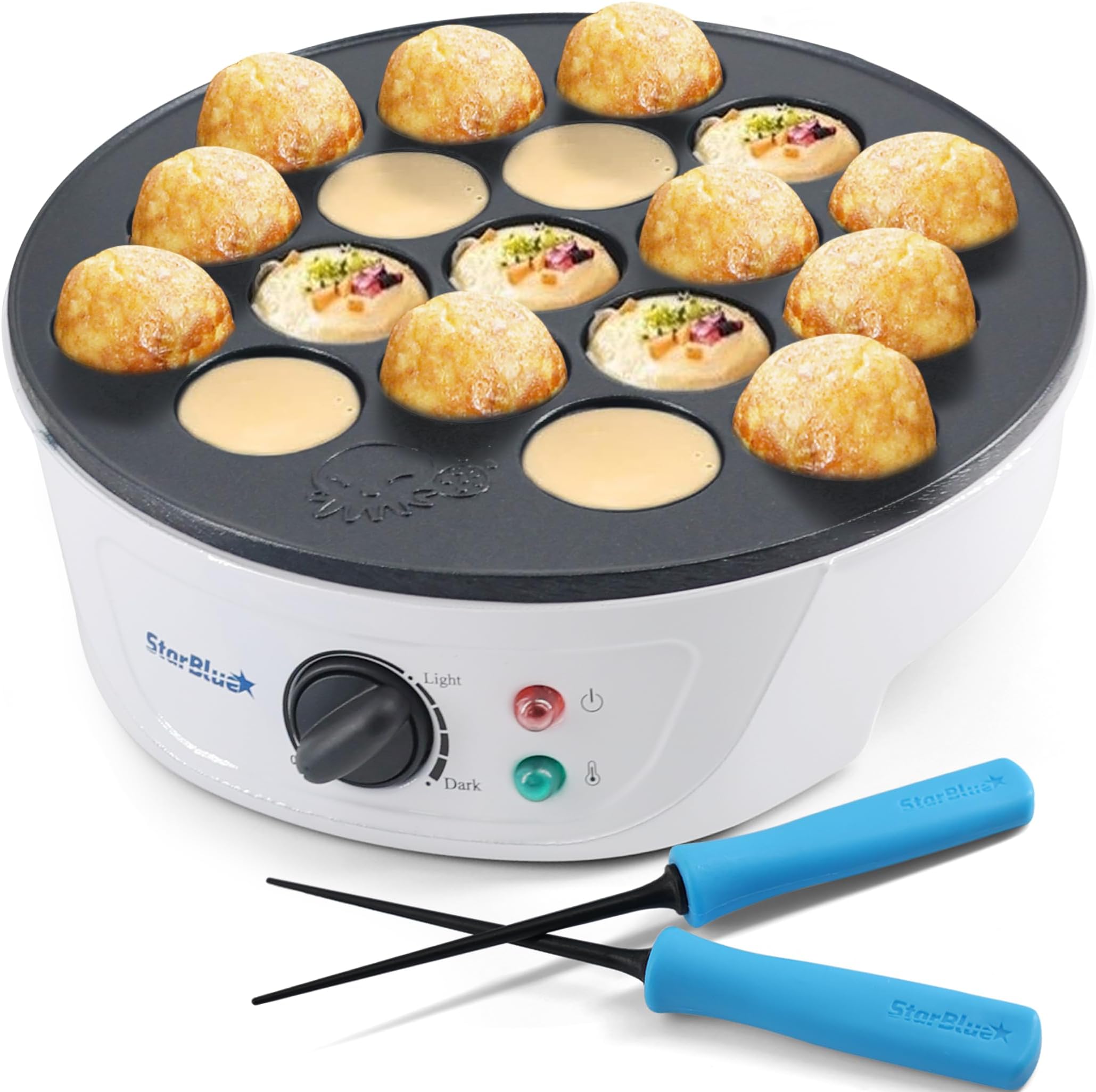 Ebelskiver Maker Electric Nonstick Baker for Making