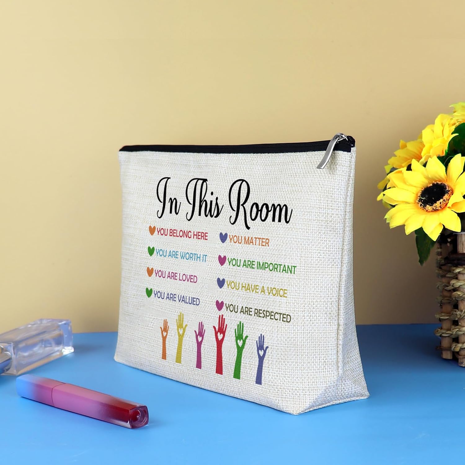 Inspirational Gifts for Family Positive Theme Makeup Bag for Women Encouragement Motivational Gift for Daughter Aunt Niece Sister Mom Cousin Grandma Christmas Birthday Gifts Travel Cosmetic Bag Pouch - Image 6