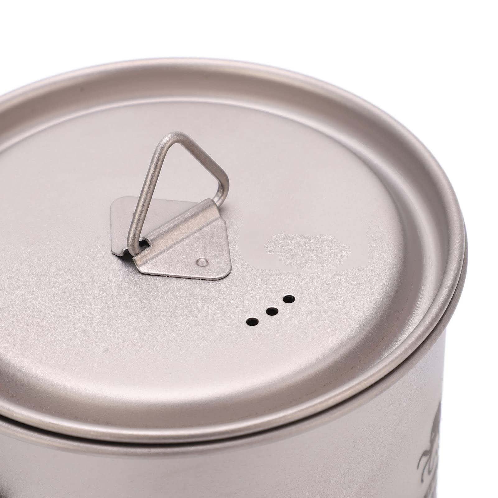Tazze in titanio AJUNJIIL, per campeggio all'aperto, manici pieghevoli, design portatile, leggere e resistenti, capacità 750 ml, ideali per escursionismo, trekking e viaggi